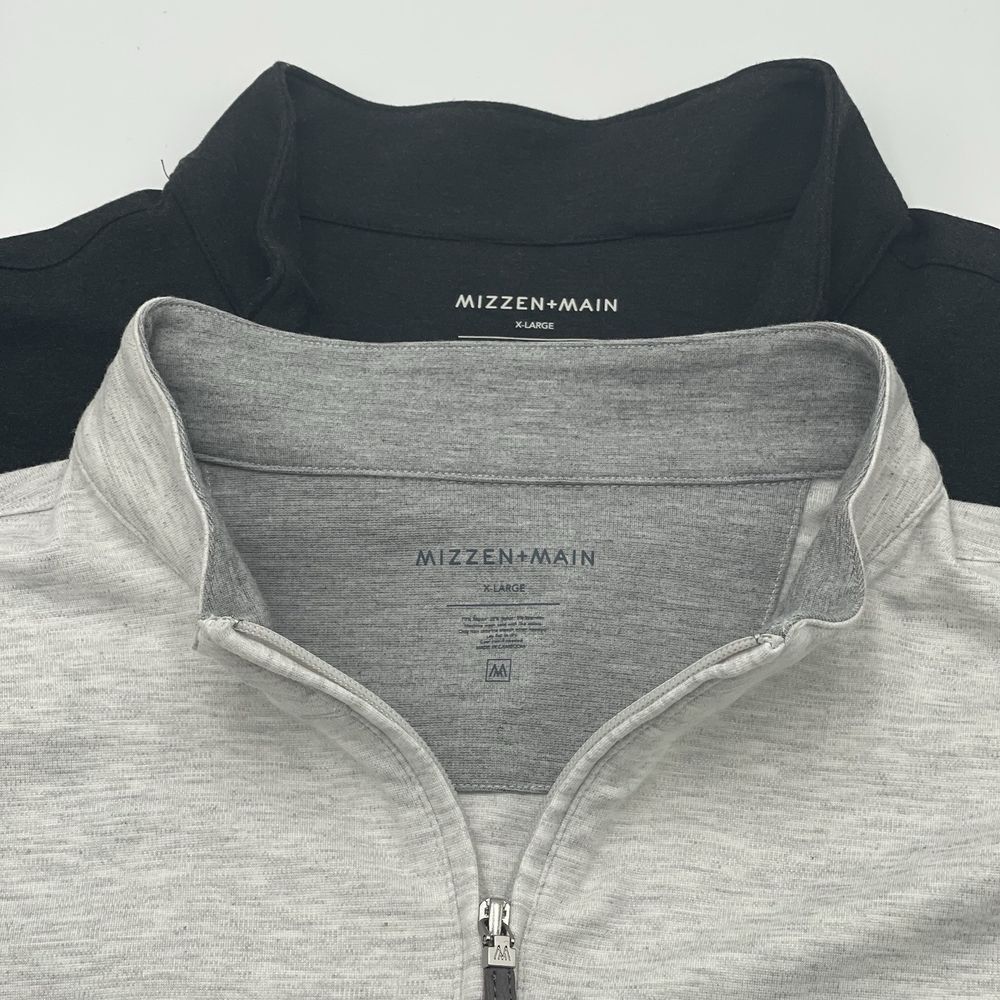 Mizzen+Main Black and Gray Zip Up Sweaters